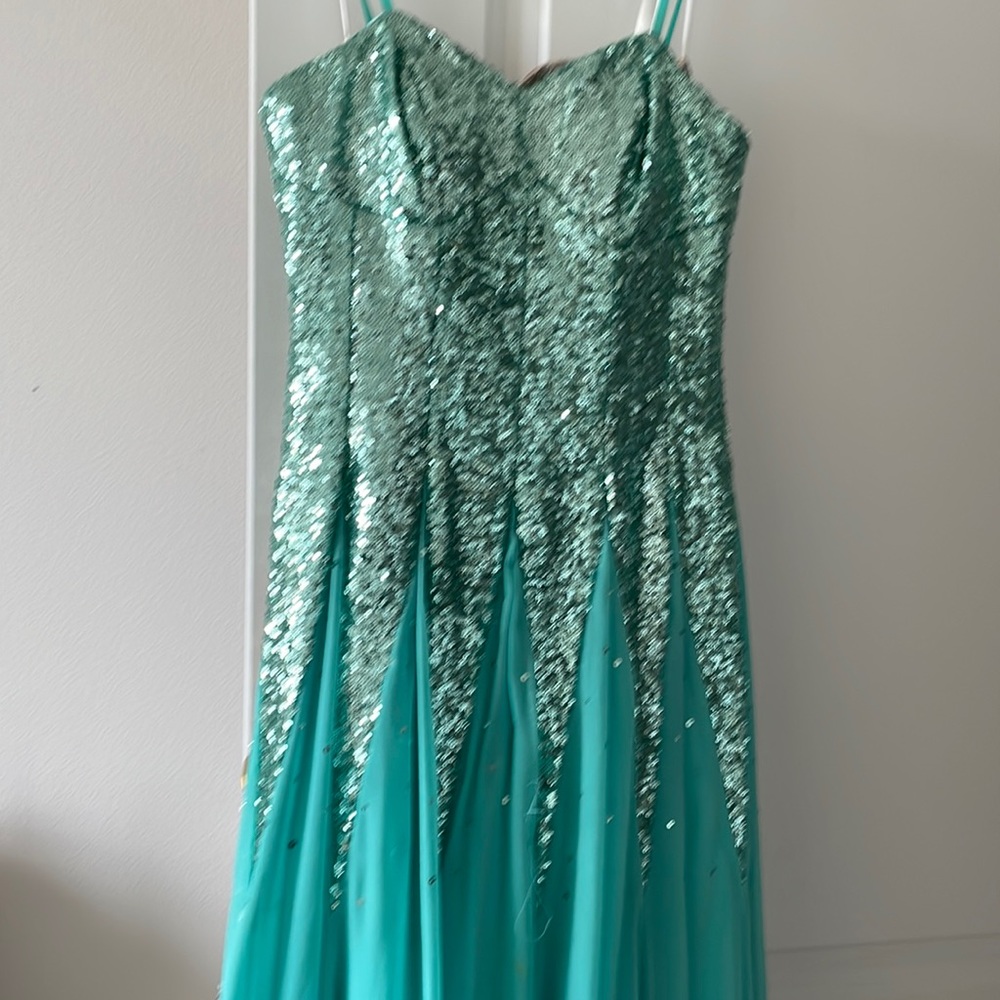 Teal/green Gown